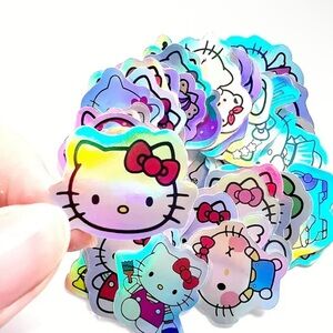 50pcs Hello Kitty Glitter Stickers